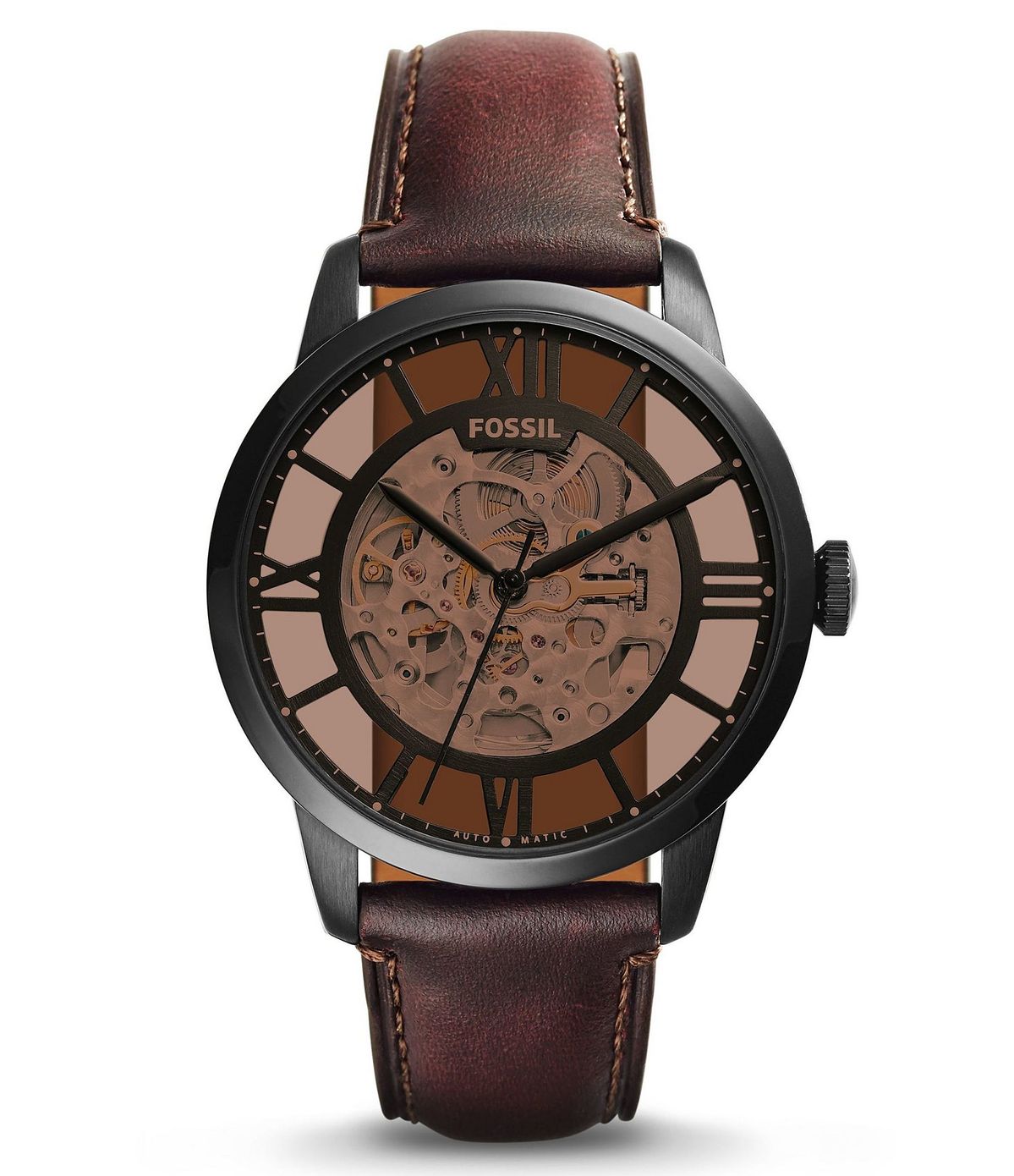 Leather Skeleton Watches for Men