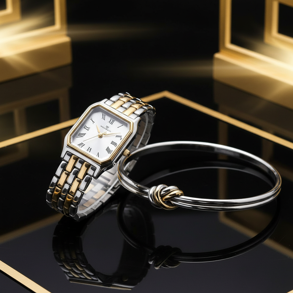 silver watch