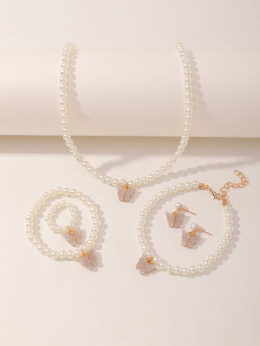 Versatile Butterfly Necklace Bracelet Earrings Ring